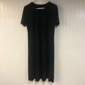 Susan Graver Basic Black Short Sleeve Dress Tshirt Medium